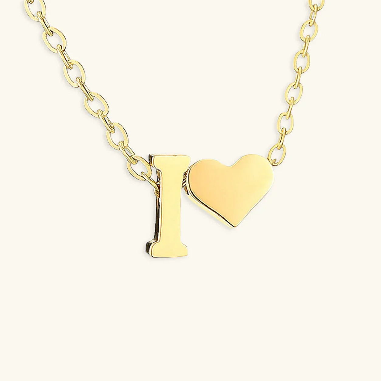 Seraya Heart Initial Necklace