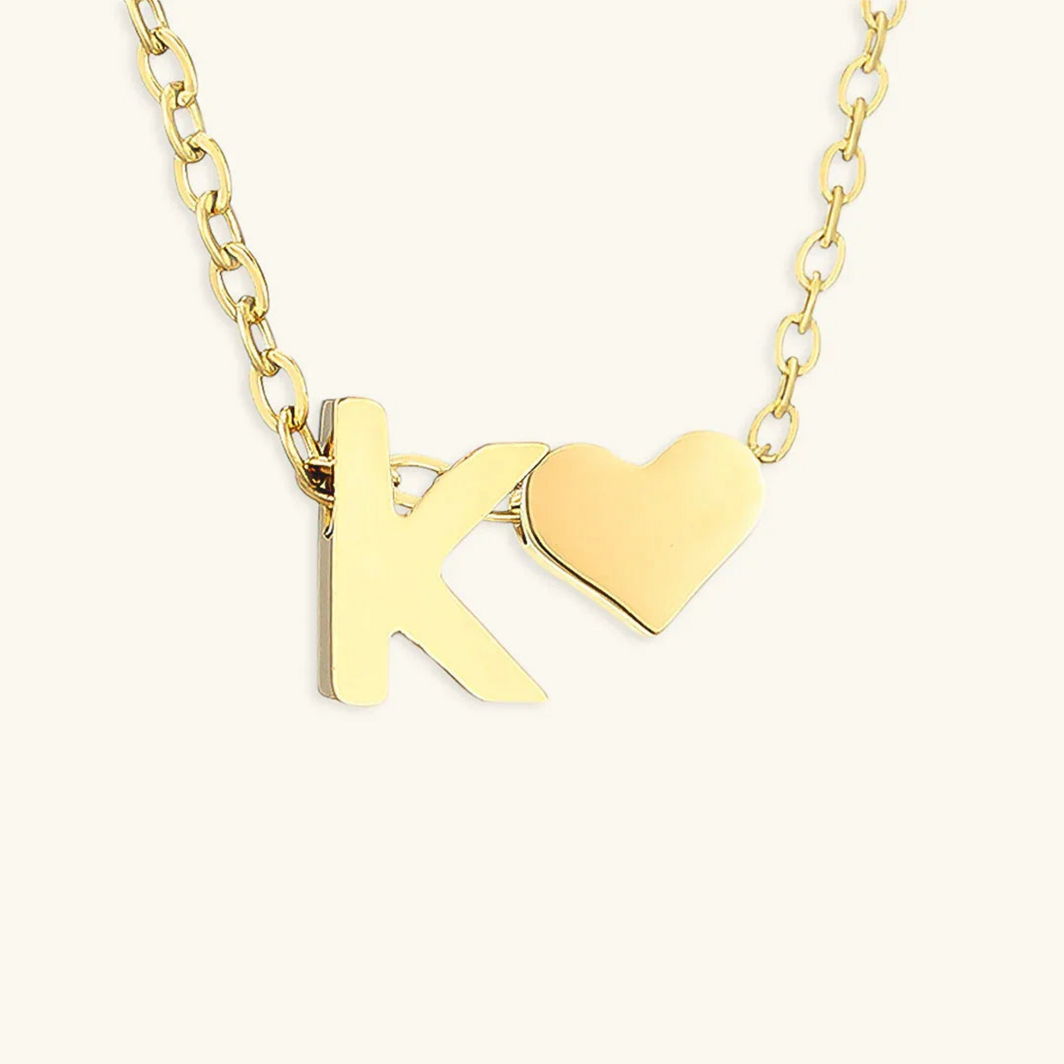 Seraya Heart Initial Necklace