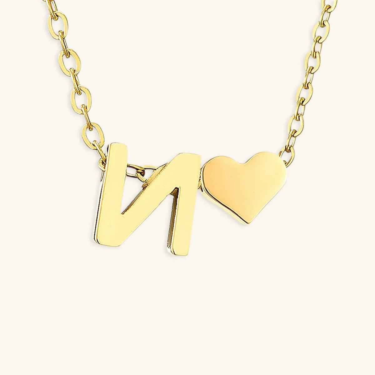Seraya Heart Initial Necklace