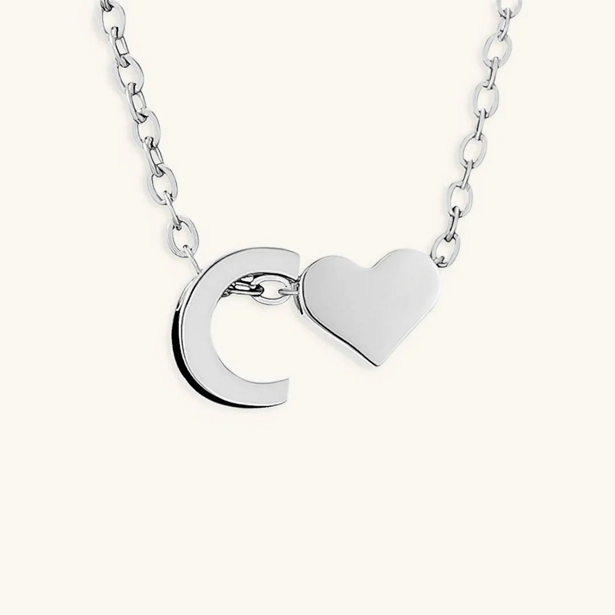 Seraya Heart Initial Necklace