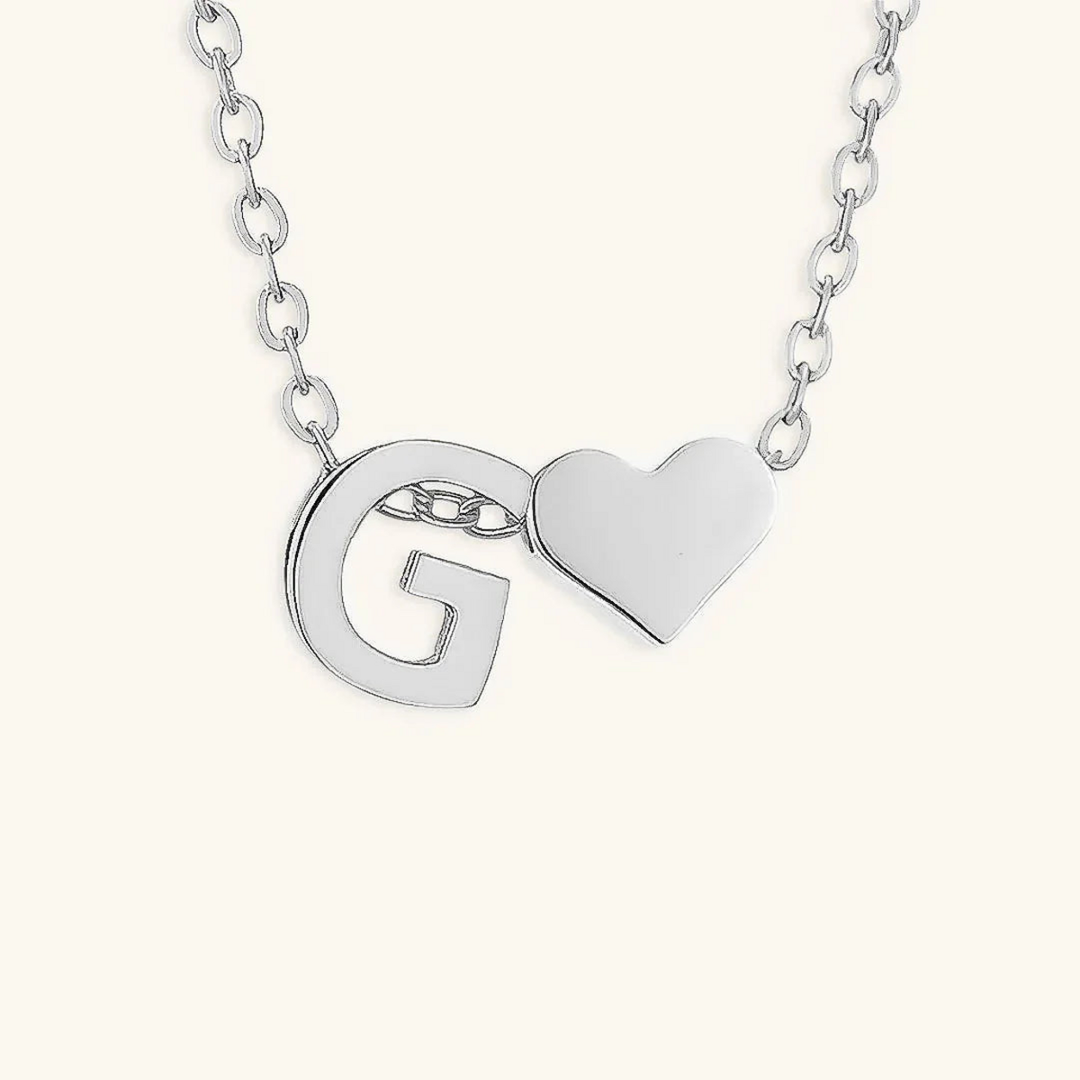 Seraya Heart Initial Necklace