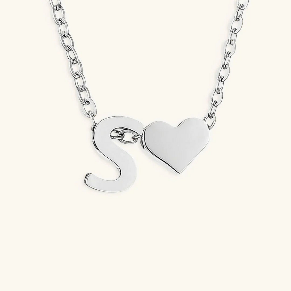 Seraya Heart Initial Necklace