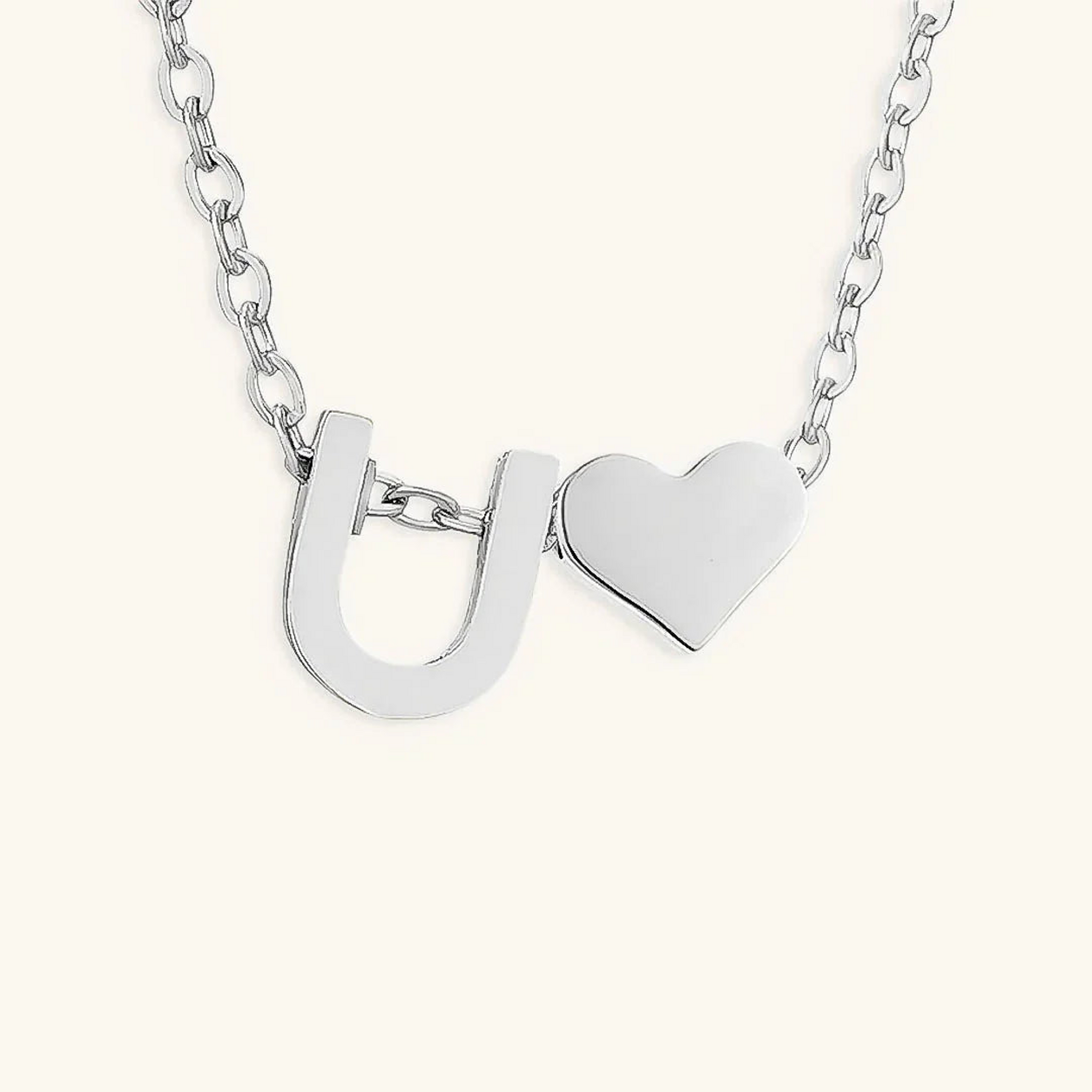 Seraya Heart Initial Necklace