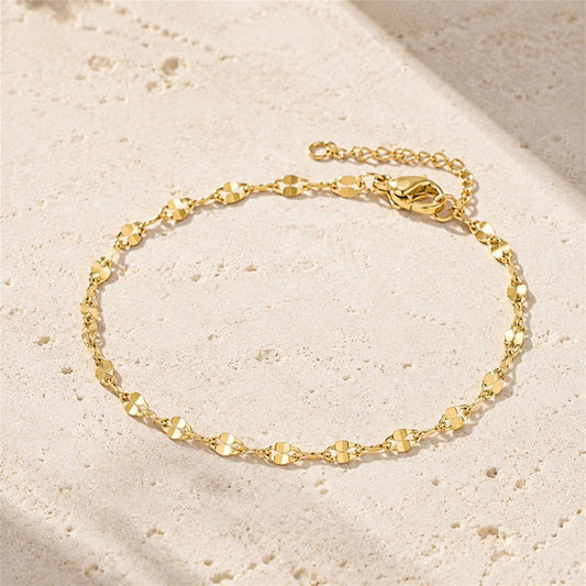 Alba Diamond-Cut Chain Anklet