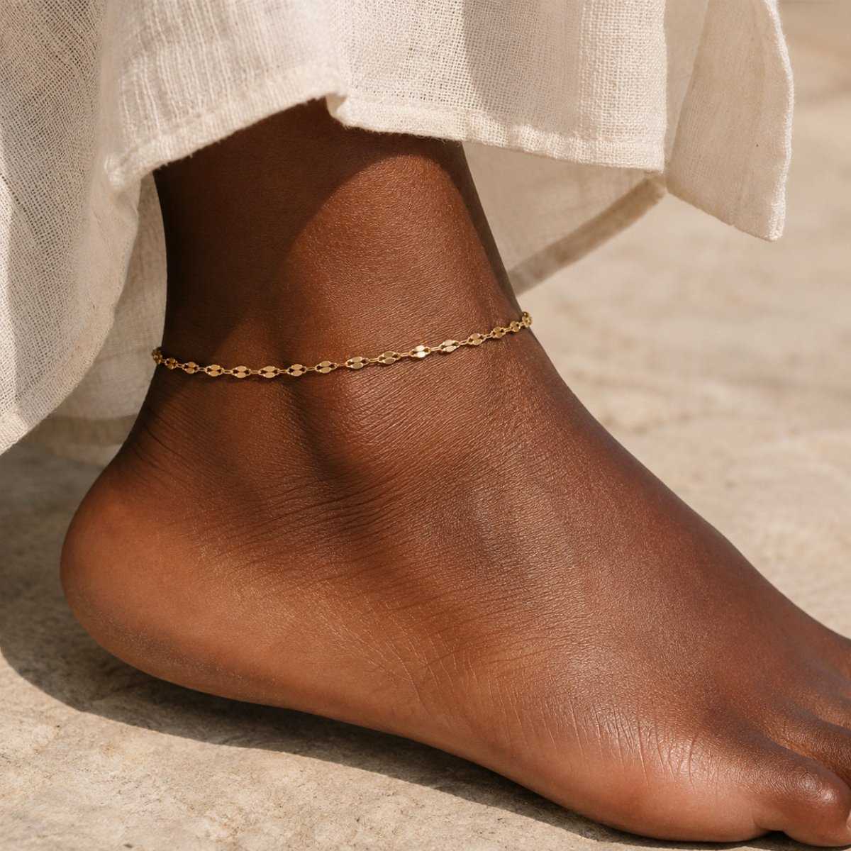 Alba Diamond-Cut Chain Anklet