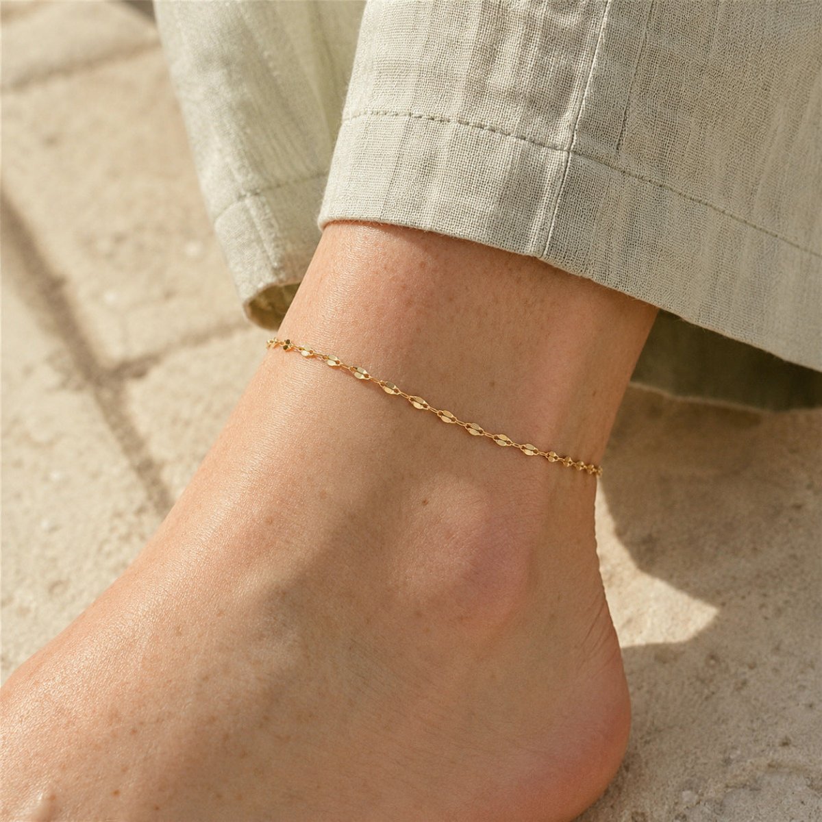 Alba Diamond-Cut Chain Anklet