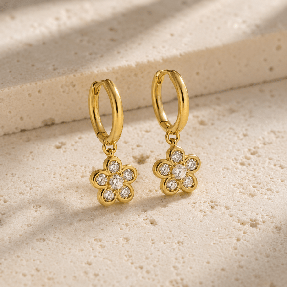 Allegra Pavé Charm Huggies