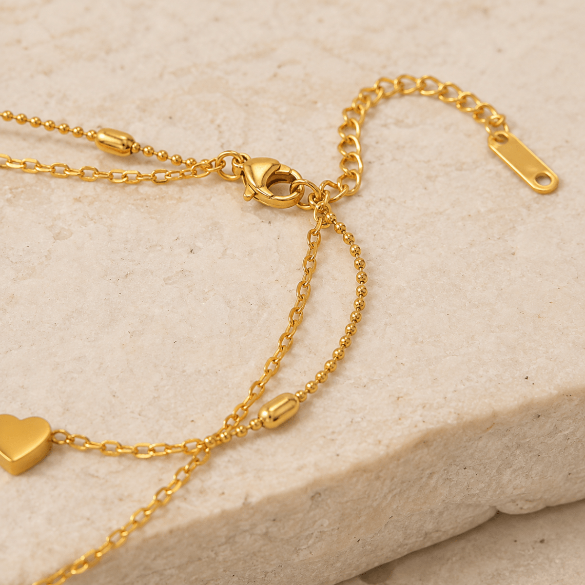 Amara Layered Heart Anklet