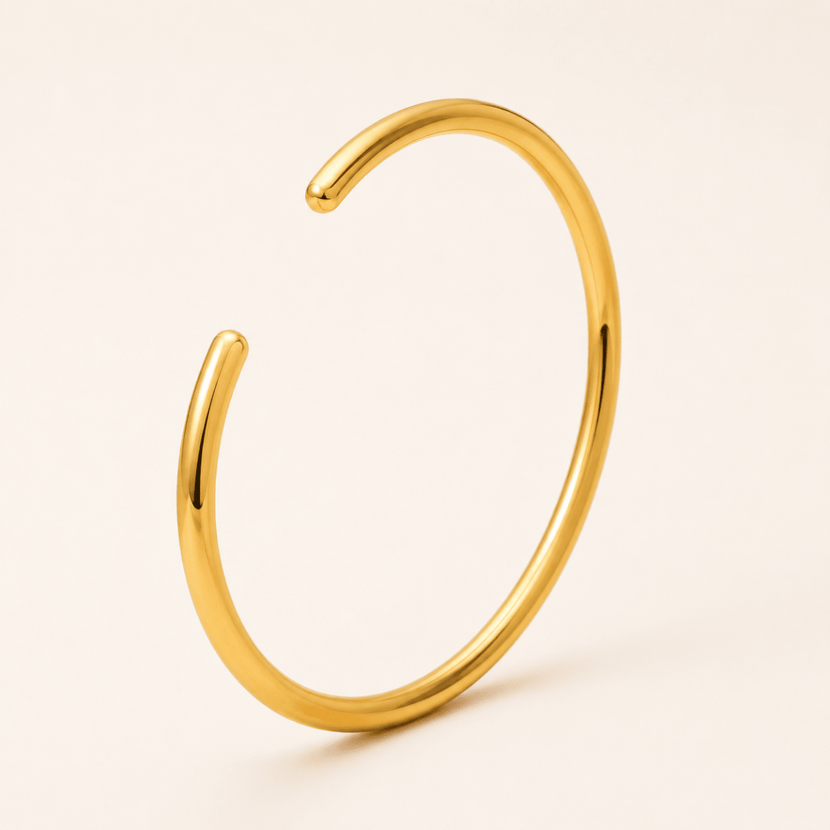 Amina Polished Open Bangle