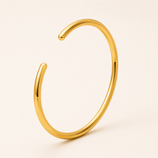 Amina Polished Open Bangle