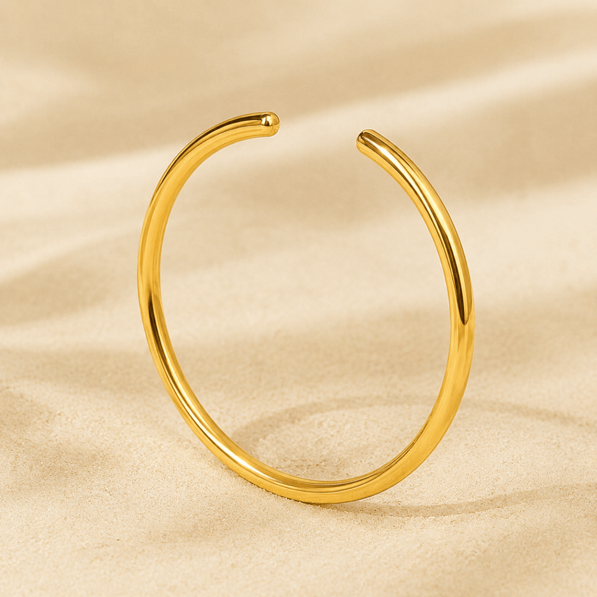 Amina Polished Open Bangle