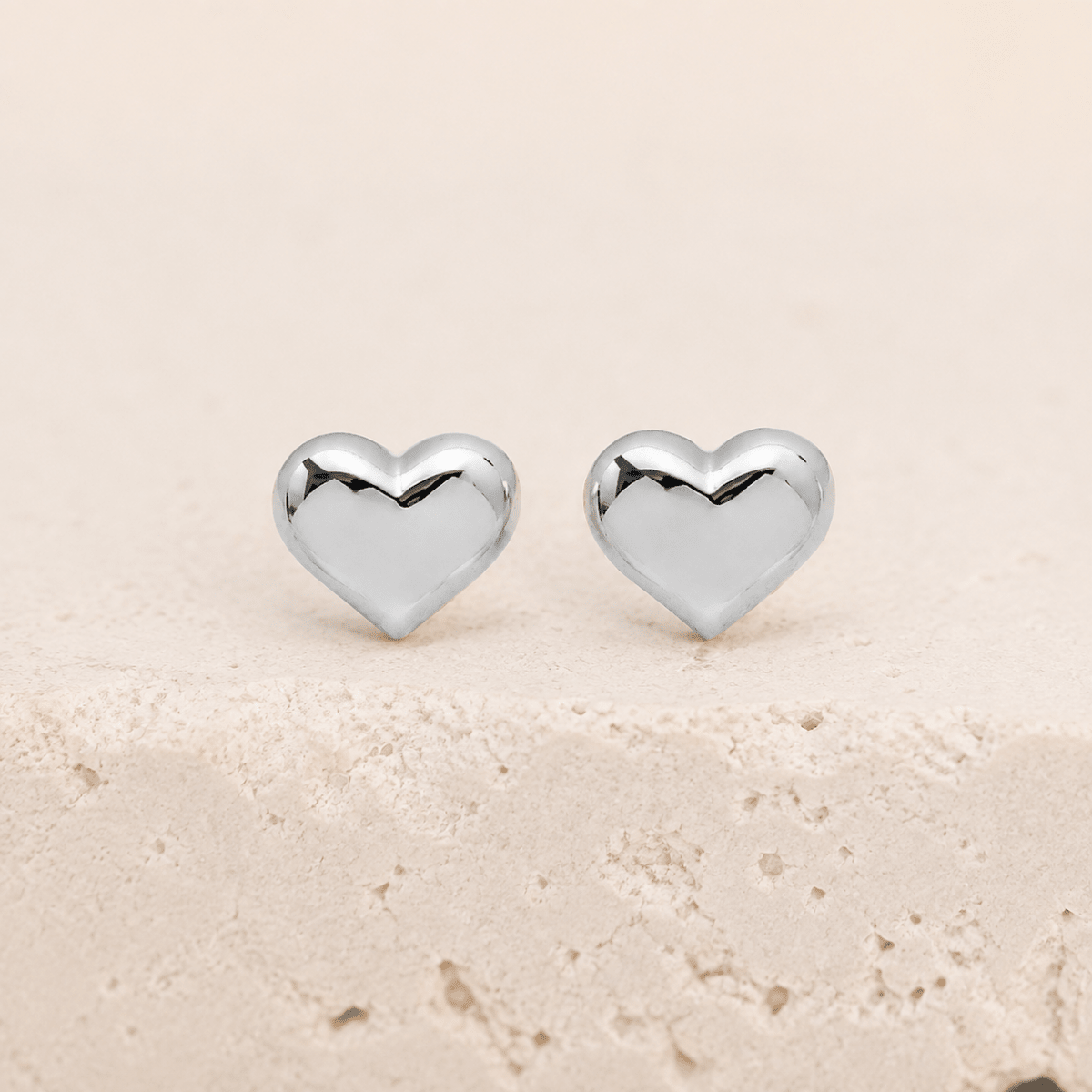 Amora Petite Heart Stud Earrings