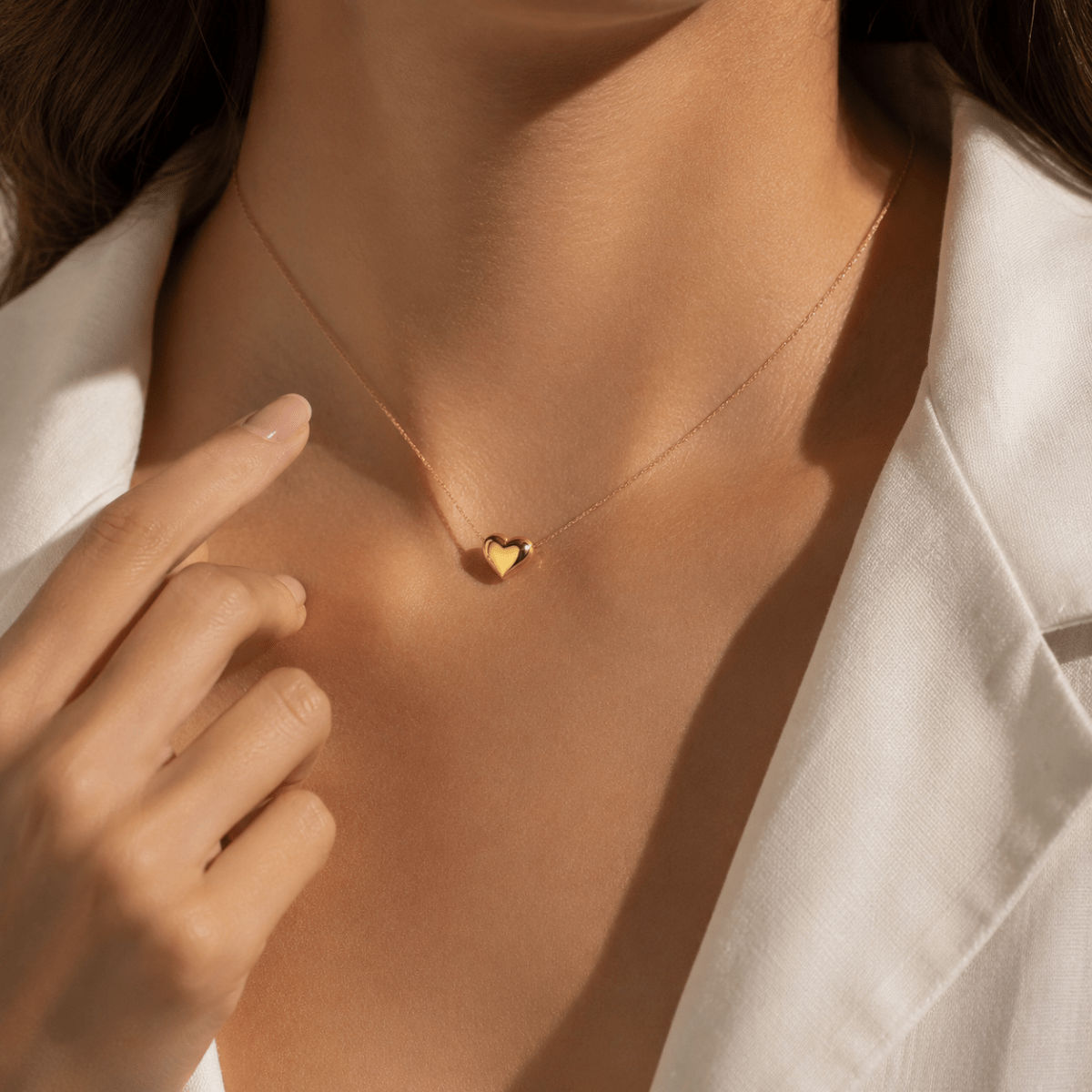 Amorette Polished Heart Necklace