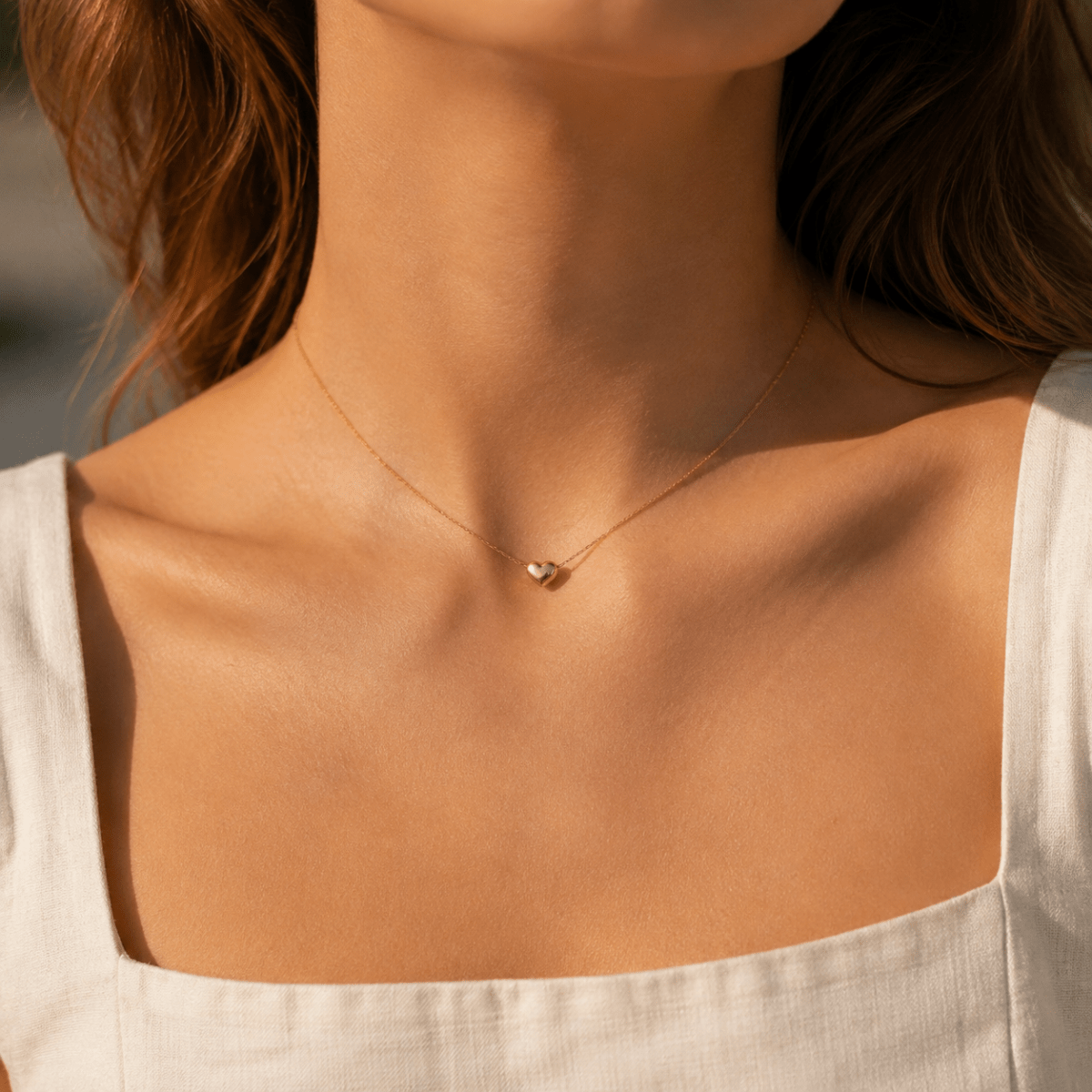 Amorette Polished Heart Necklace