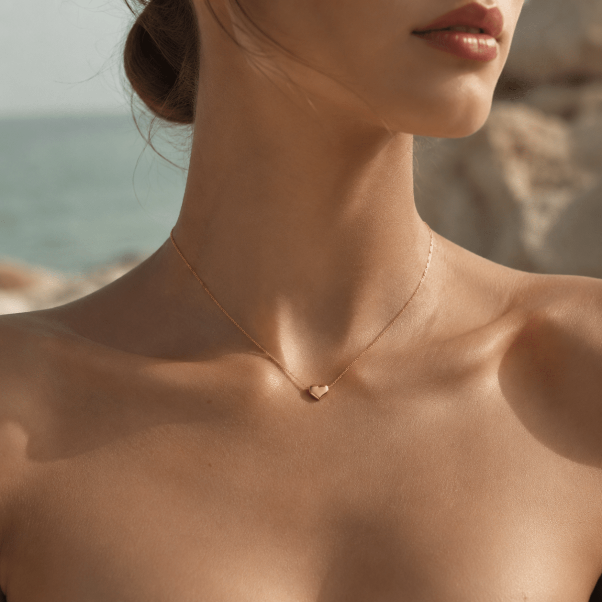Amorette Polished Heart Necklace