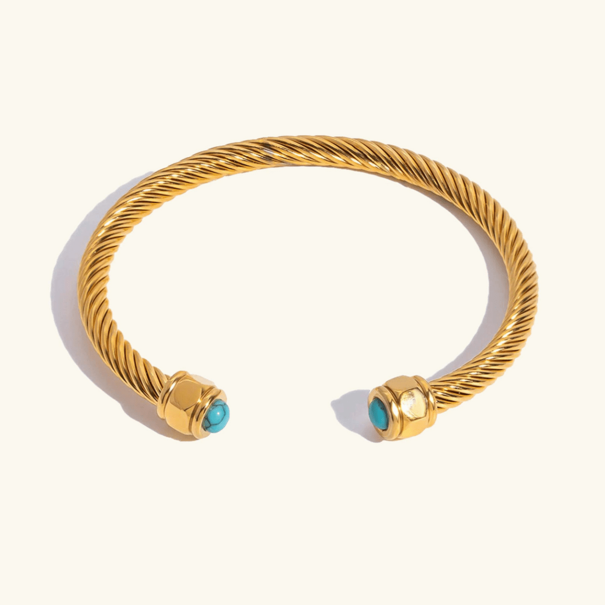 Ariadne Gemstone Cable Cuff Bracelet