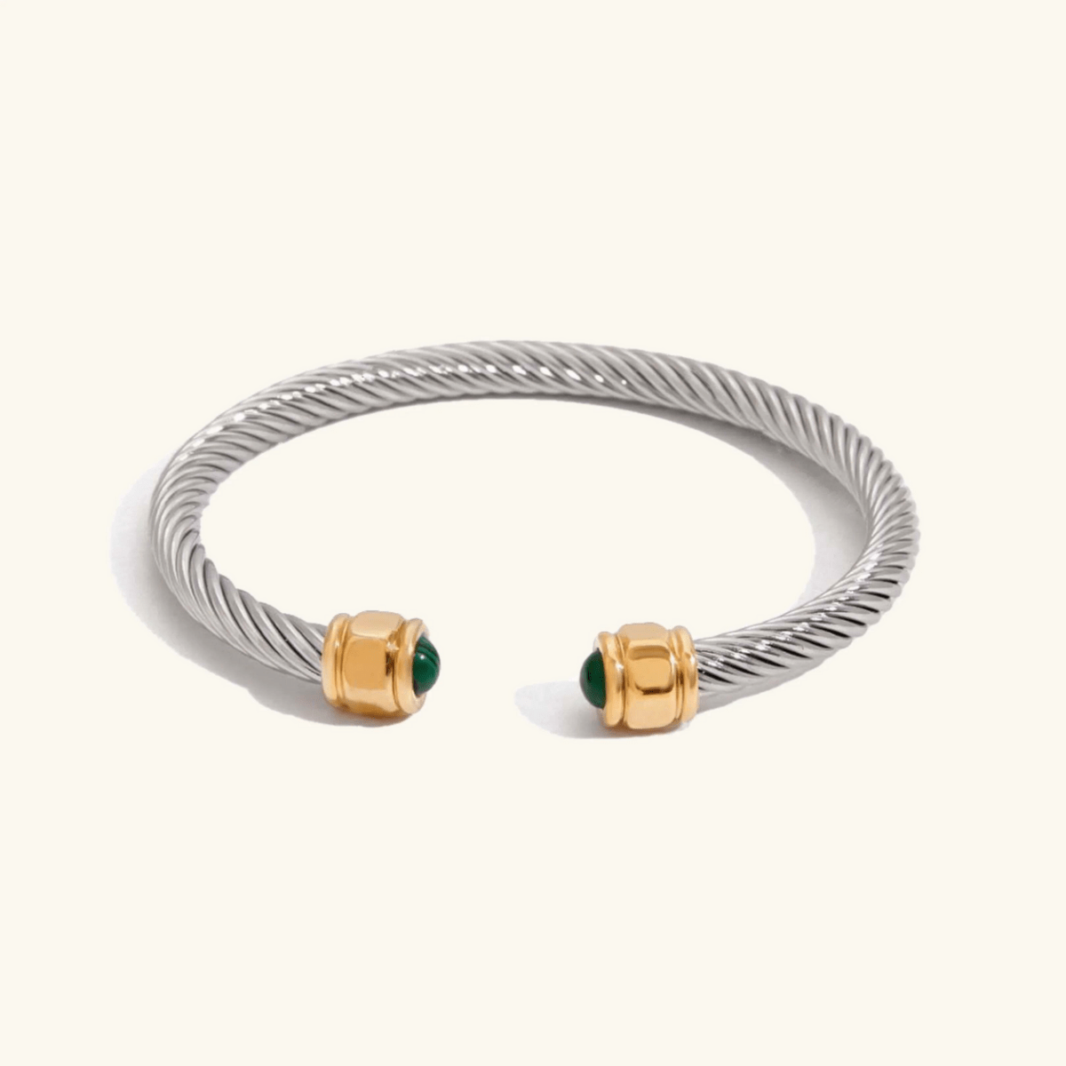 Ariadne Gemstone Cable Cuff Bracelet
