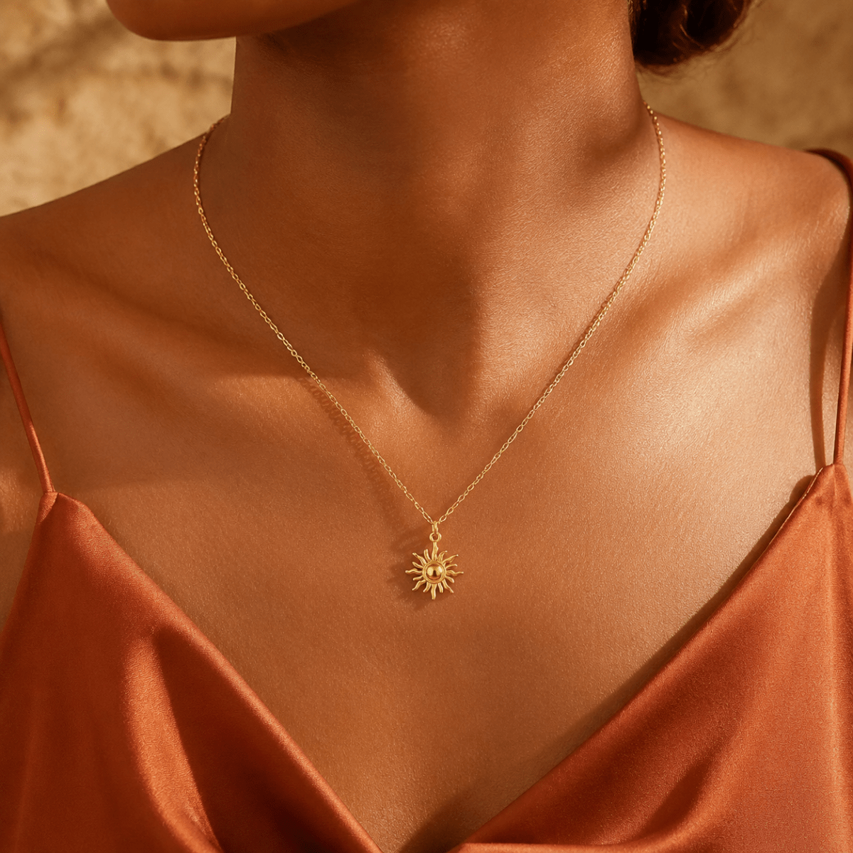 Aurelia Radiant Sun Pendant Necklace