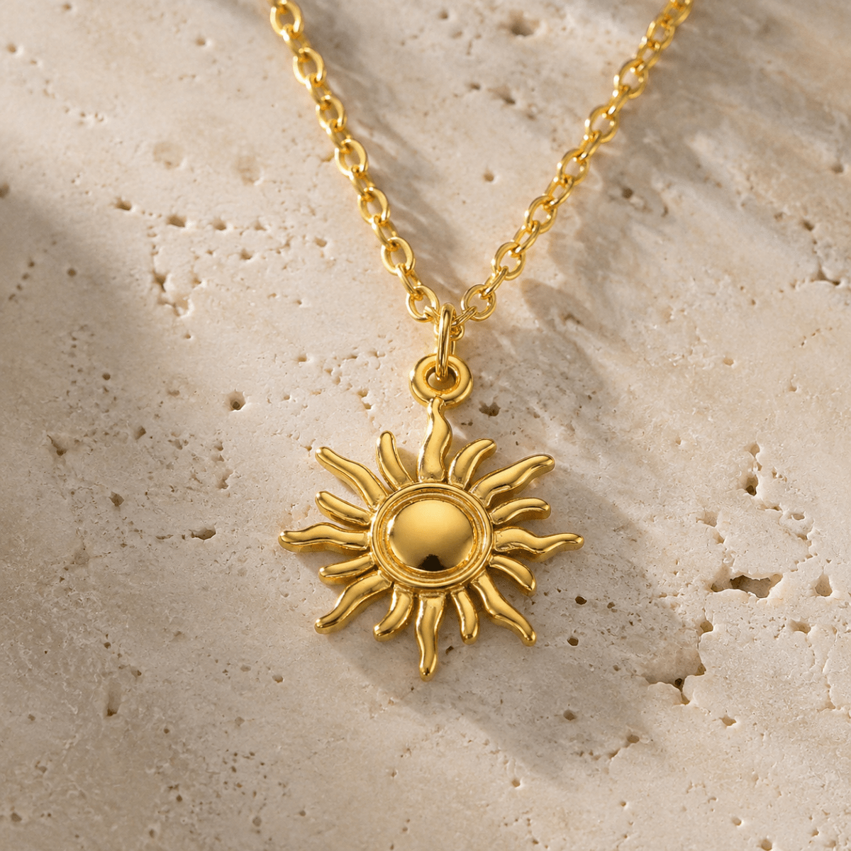 Aurelia Radiant Sun Pendant Necklace