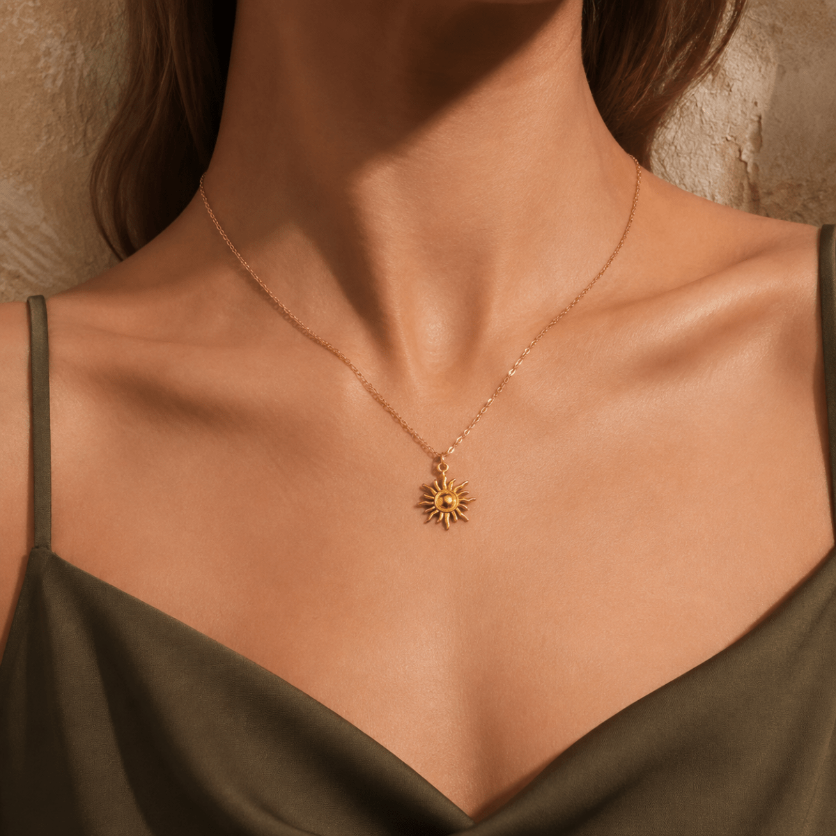 Aurelia Radiant Sun Pendant Necklace