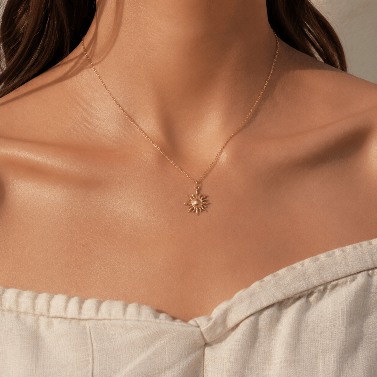 Aurelia Radiant Sun Pendant Necklace