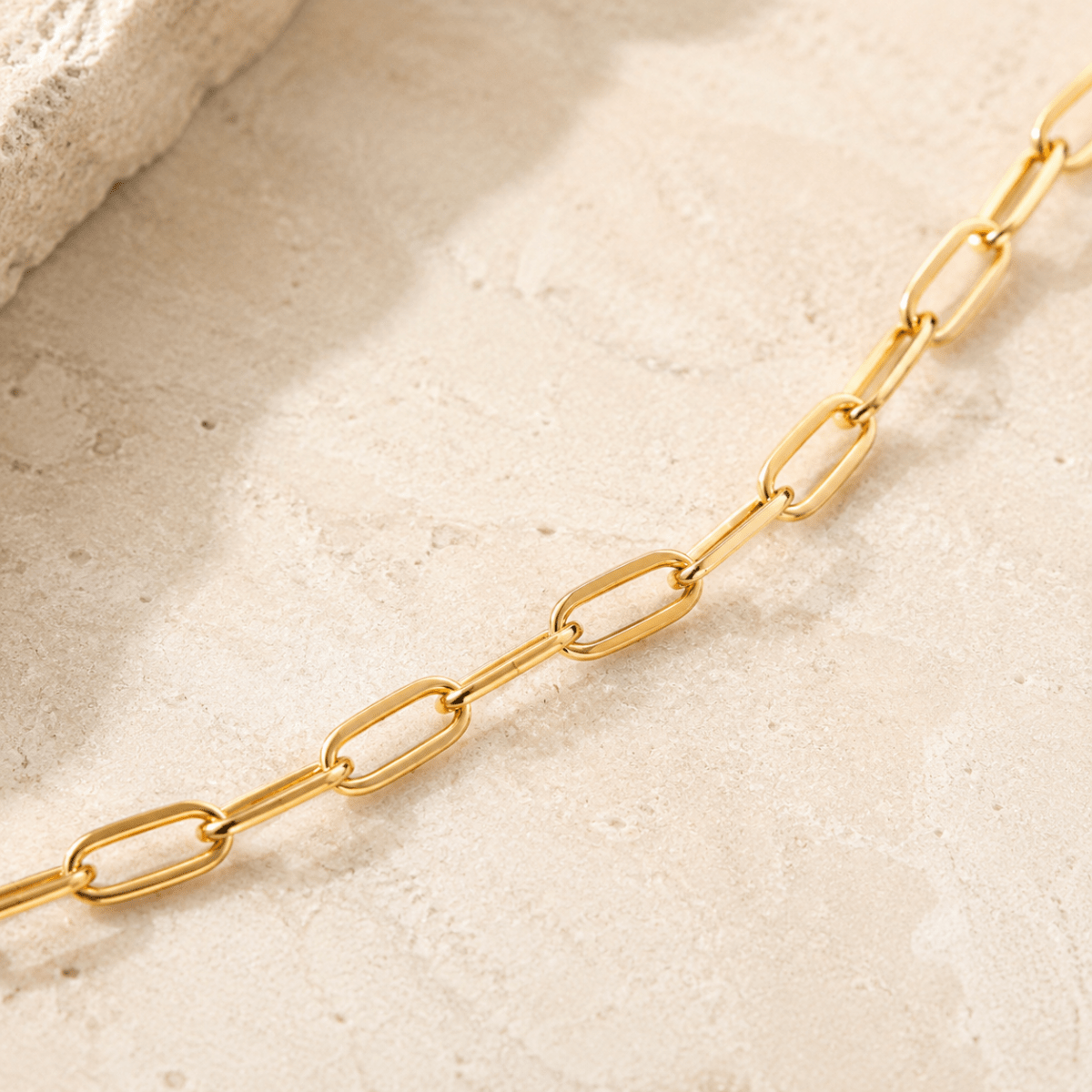 Auretta Slender Paperclip Chain Necklace