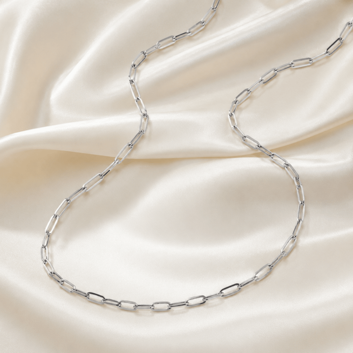 Auretta Slender Paperclip Chain Necklace