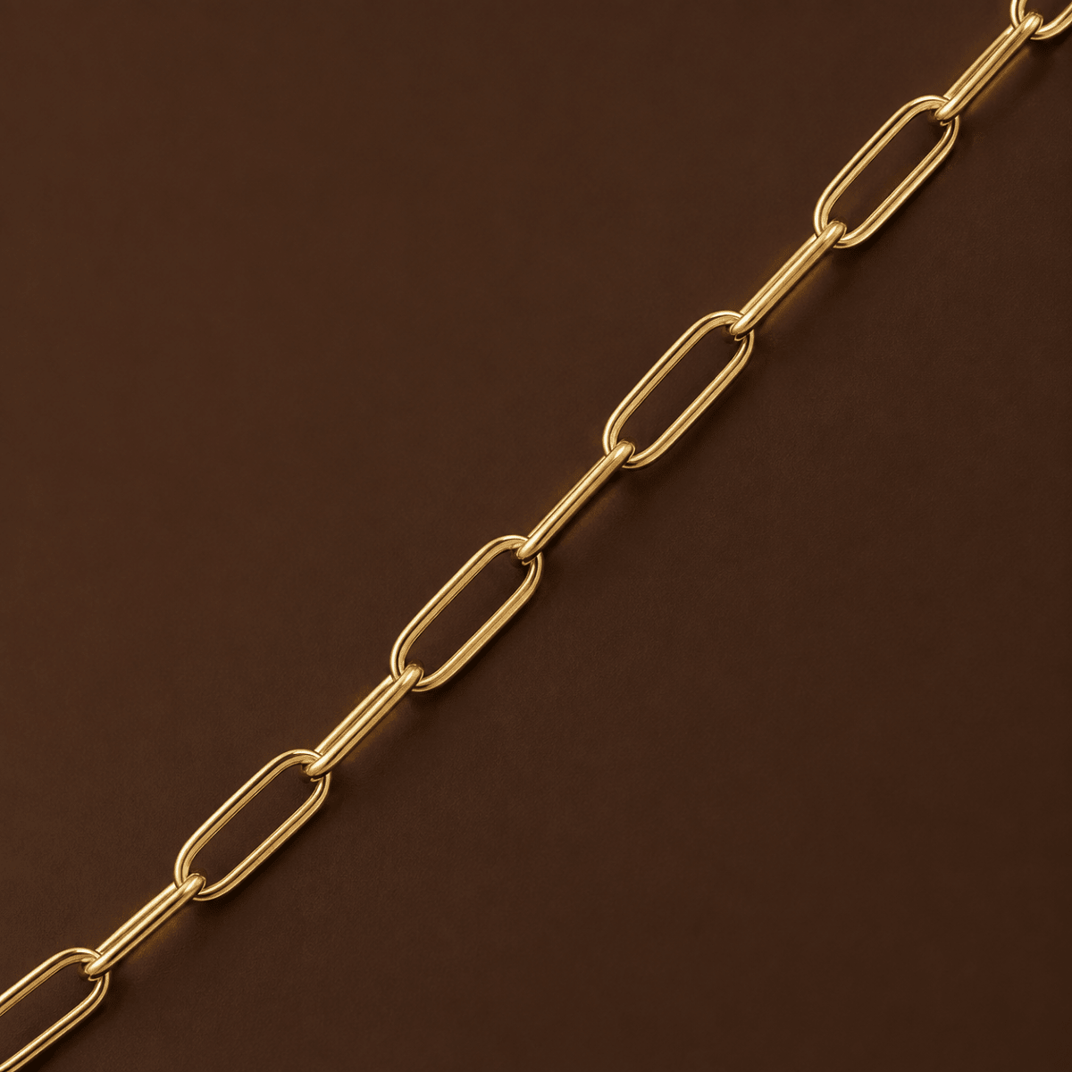 Auretta Slender Paperclip Chain Necklace