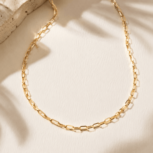 Auretta Slender Paperclip Chain Necklace
