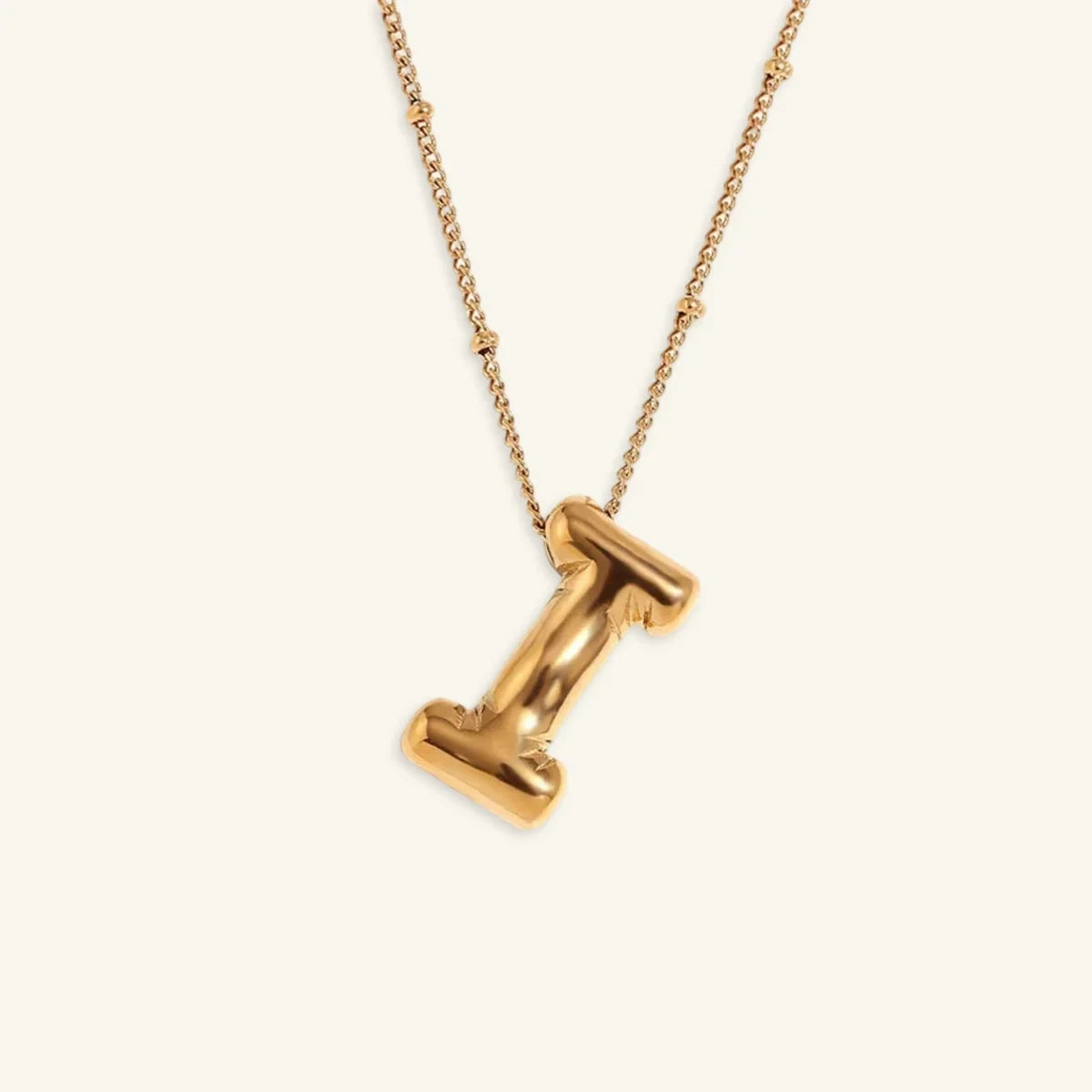 Balloon Gold Initial Necklace