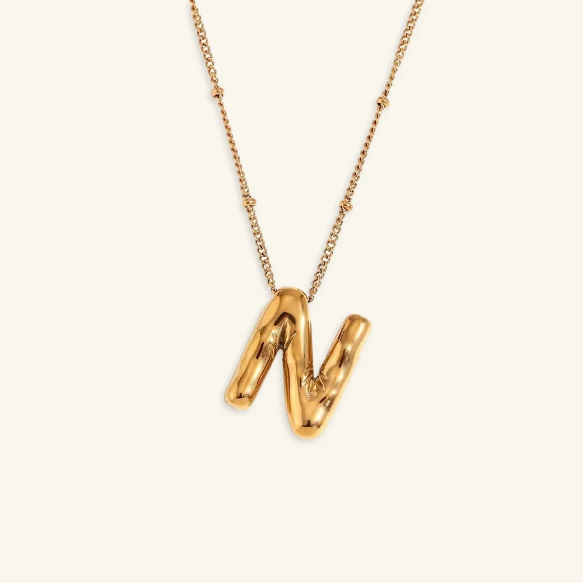Balloon Gold Initial Necklace