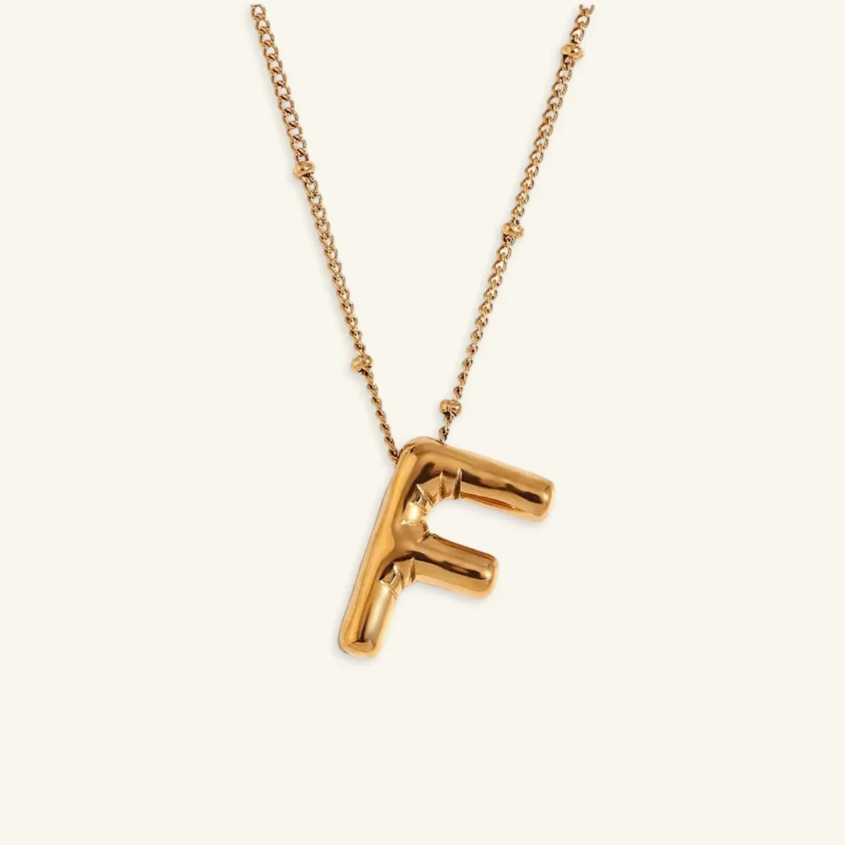Balloon Gold Initial Necklace