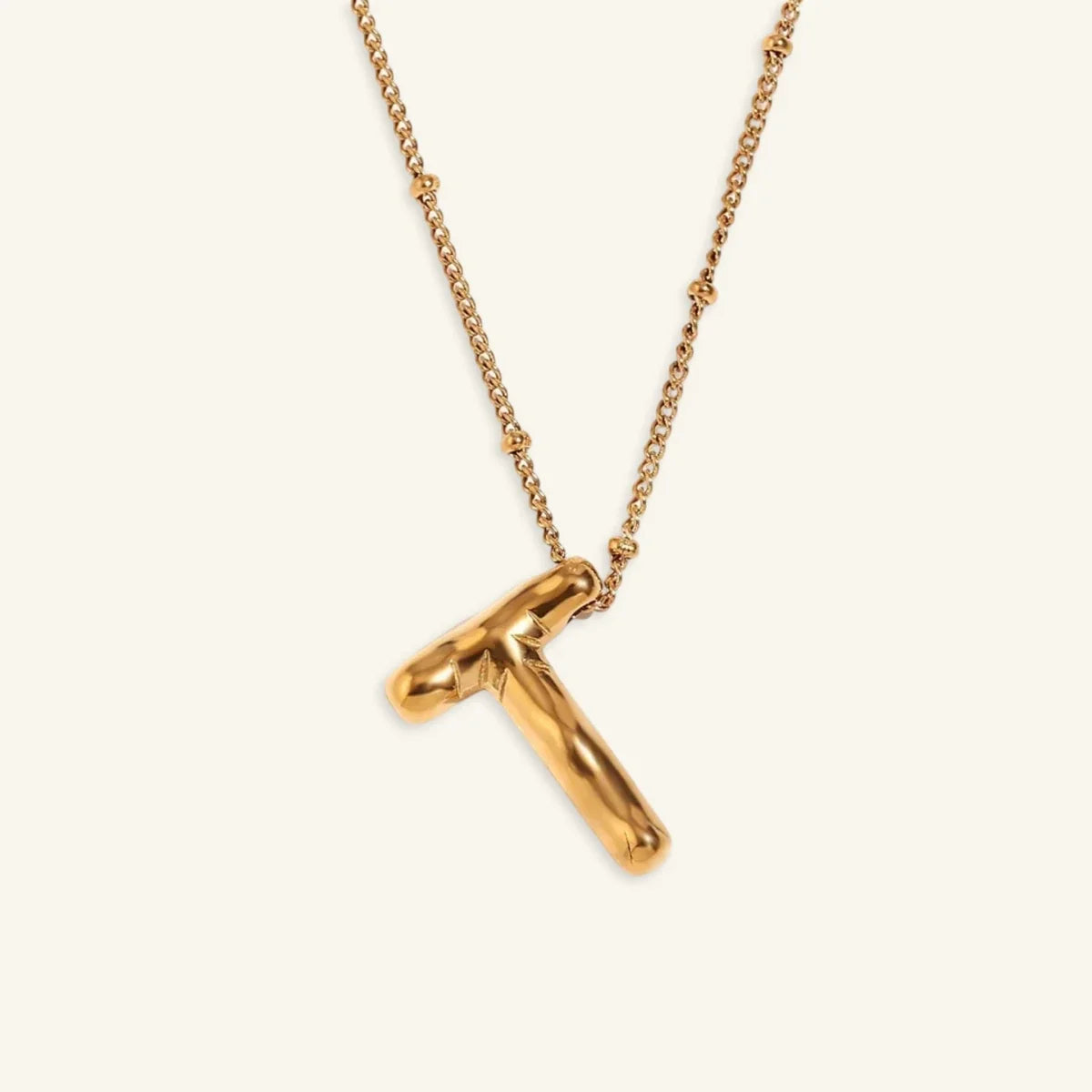 Balloon Gold Initial Necklace
