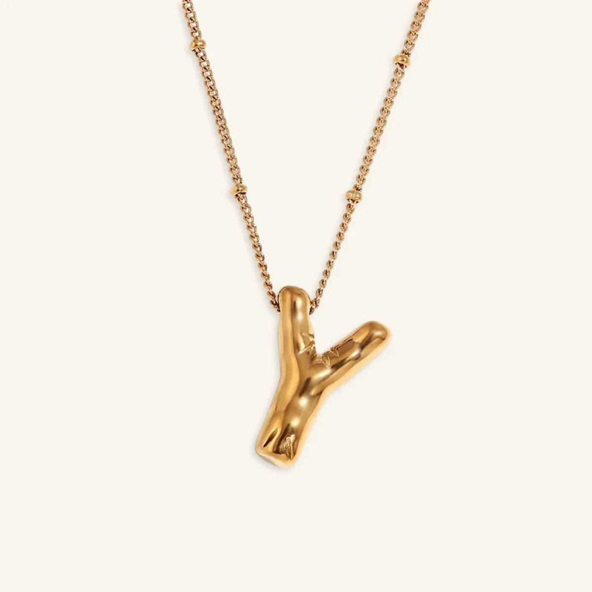 Balloon Gold Initial Necklace
