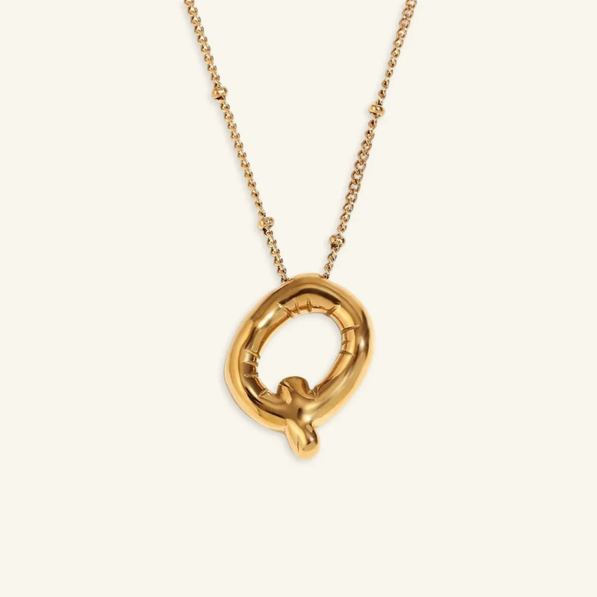 Balloon Gold Initial Necklace