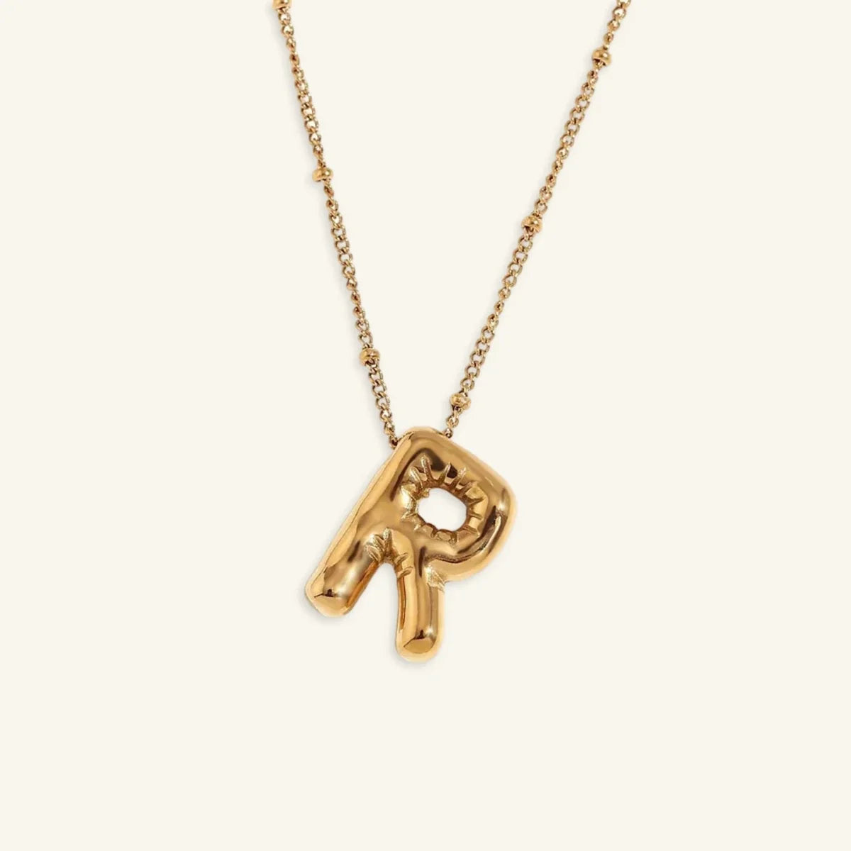 Balloon Gold Initial Necklace