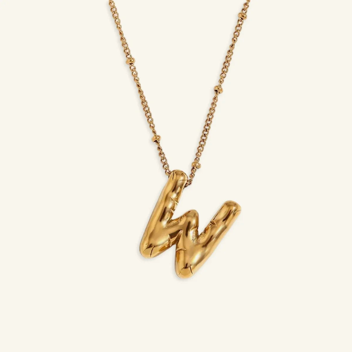 Balloon Gold Initial Necklace
