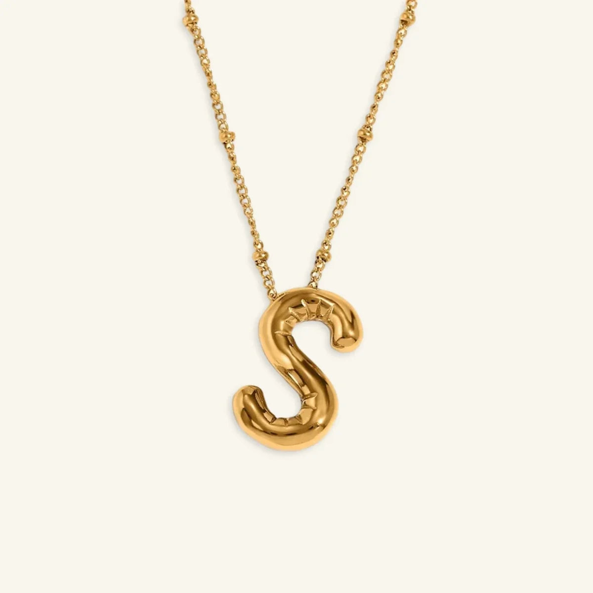 Balloon Gold Initial Necklace