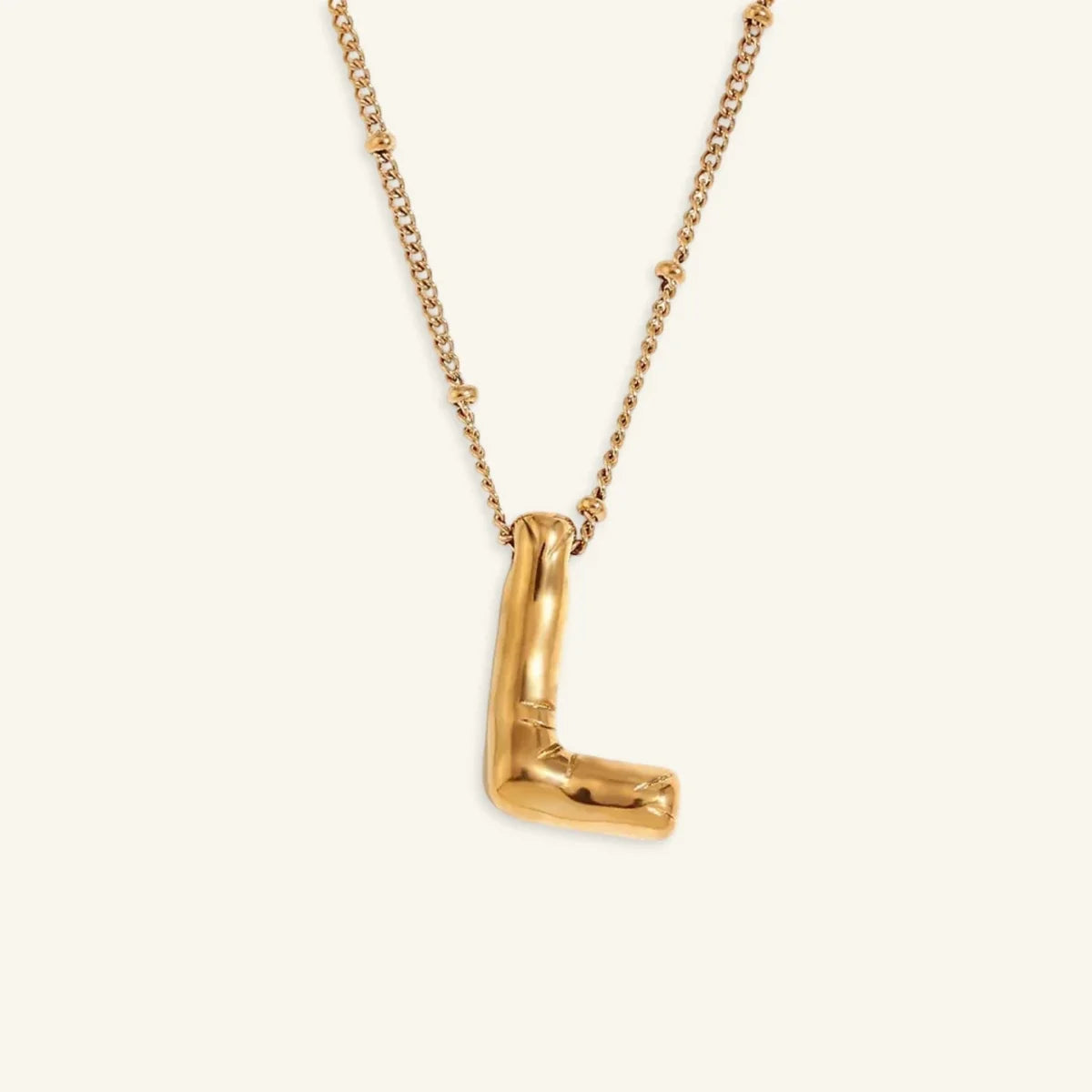 Balloon Gold Initial Necklace