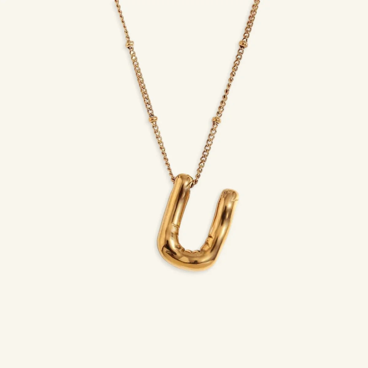 Balloon Gold Initial Necklace