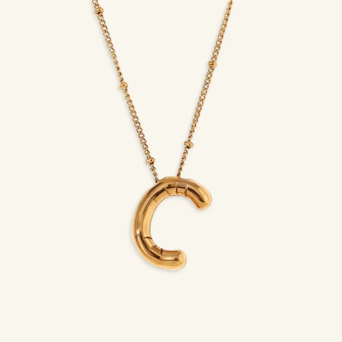 Balloon Gold Initial Necklace