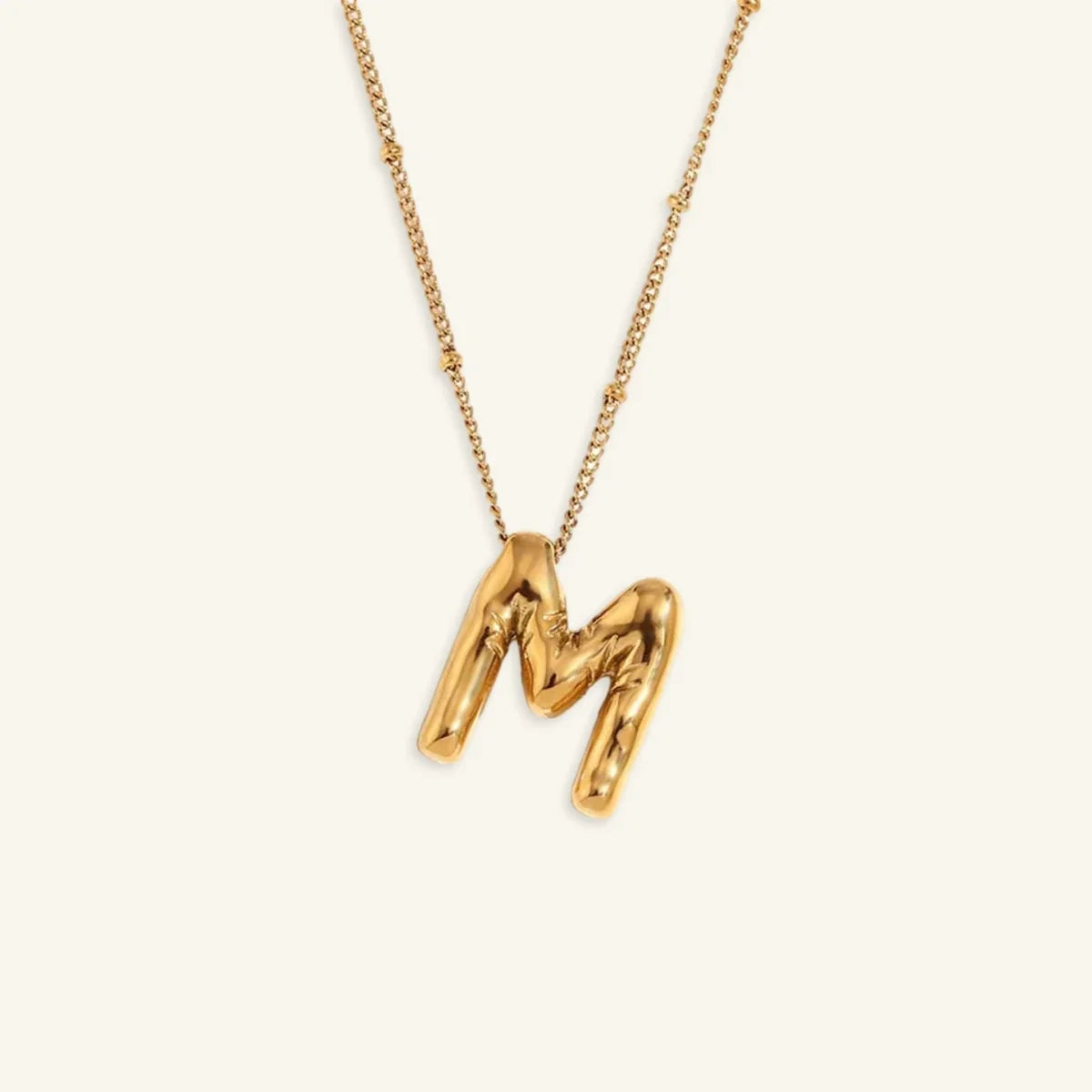Balloon Gold Initial Necklace