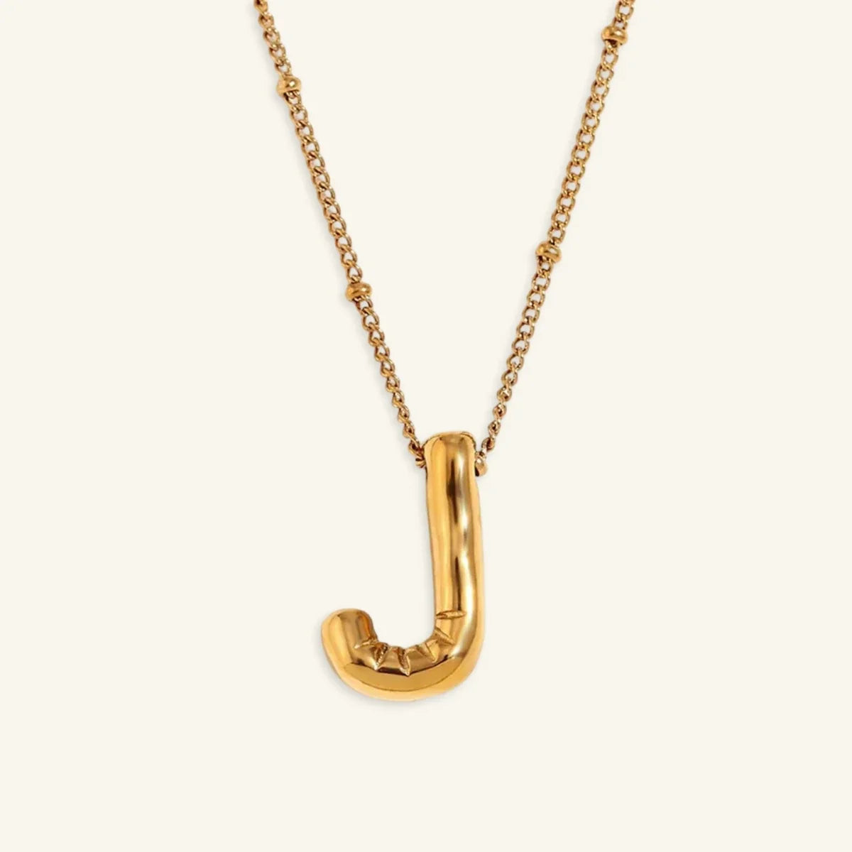 Balloon Gold Initial Necklace