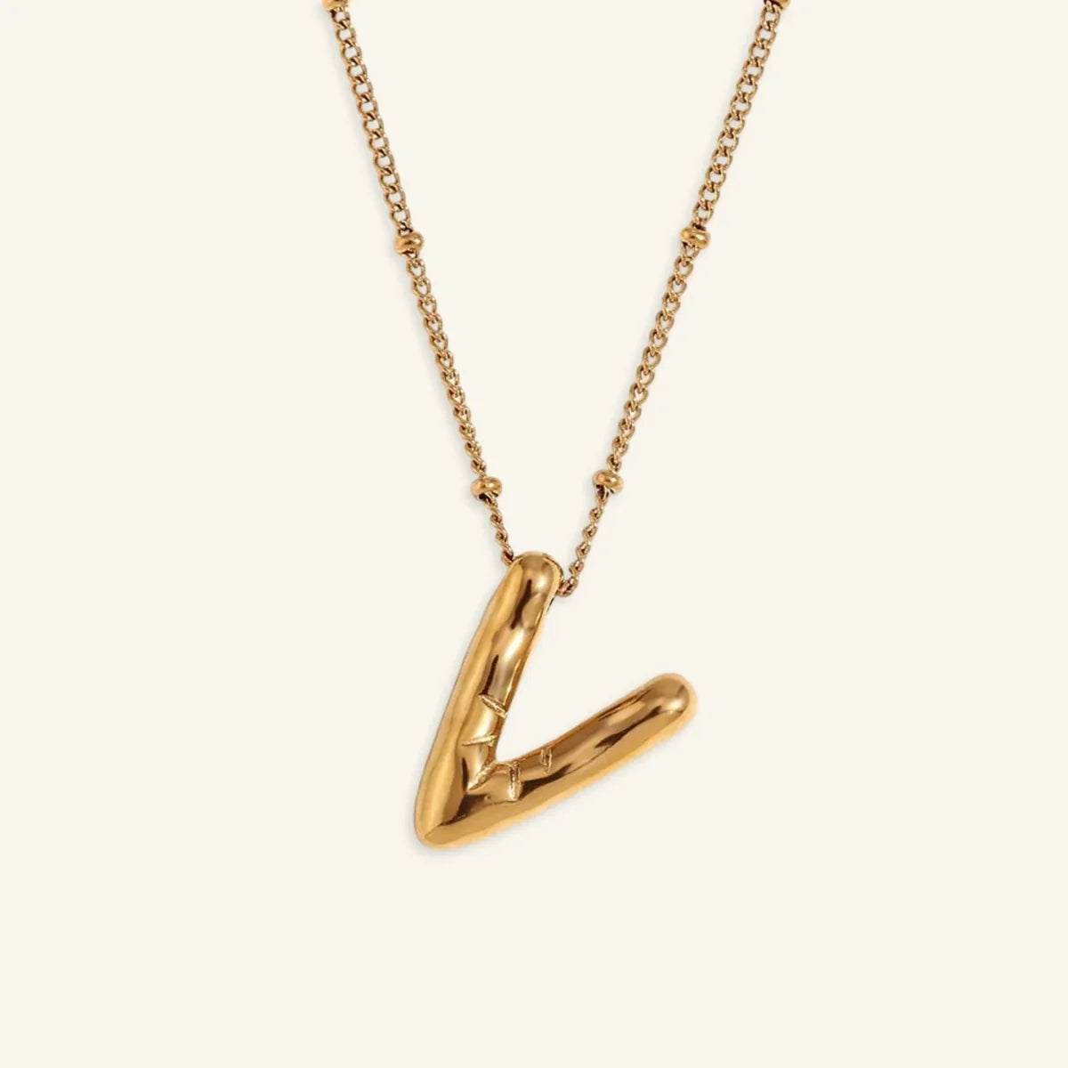 Balloon Gold Initial Necklace