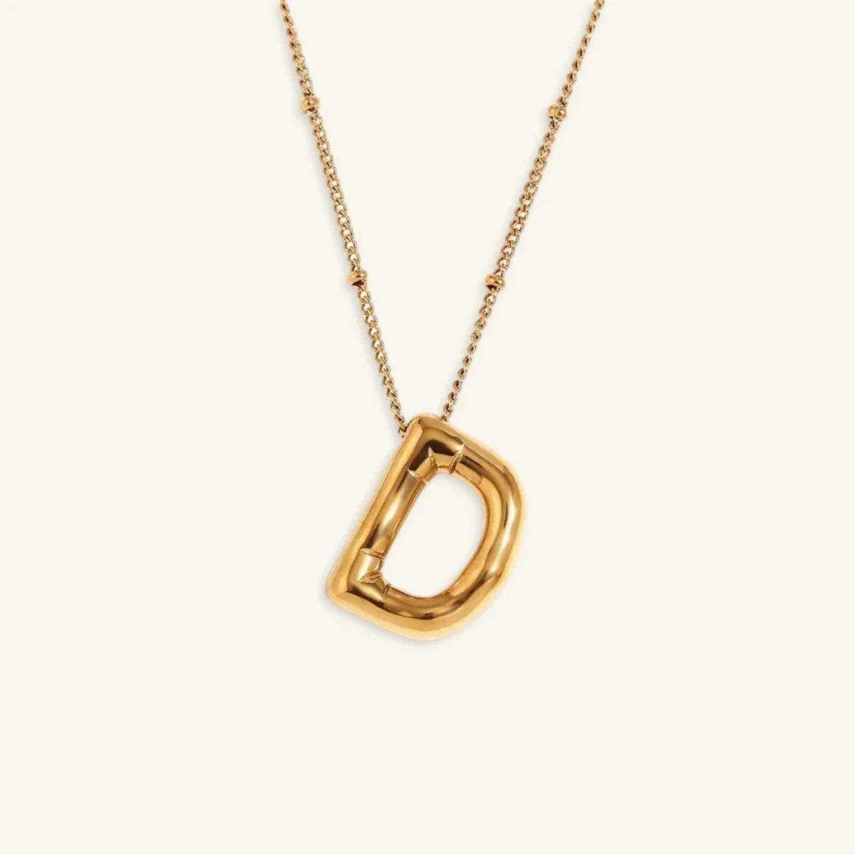 Balloon Gold Initial Necklace