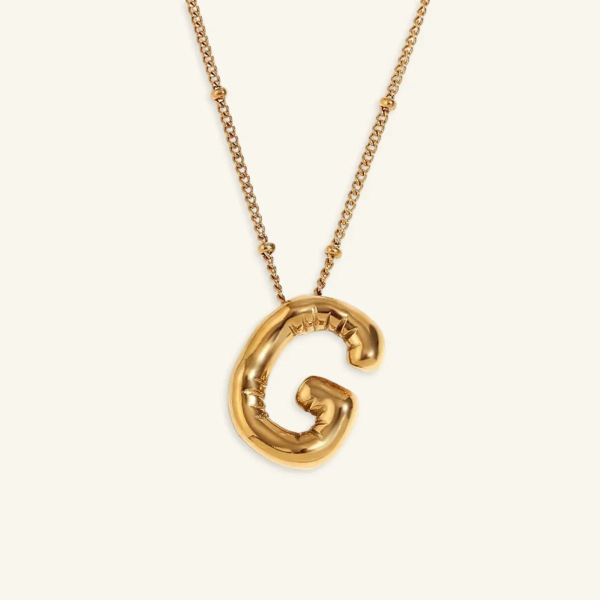 Balloon Gold Initial Necklace