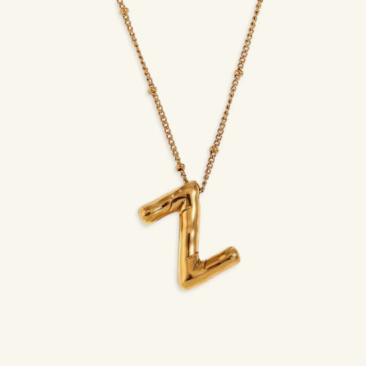 Balloon Gold Initial Necklace