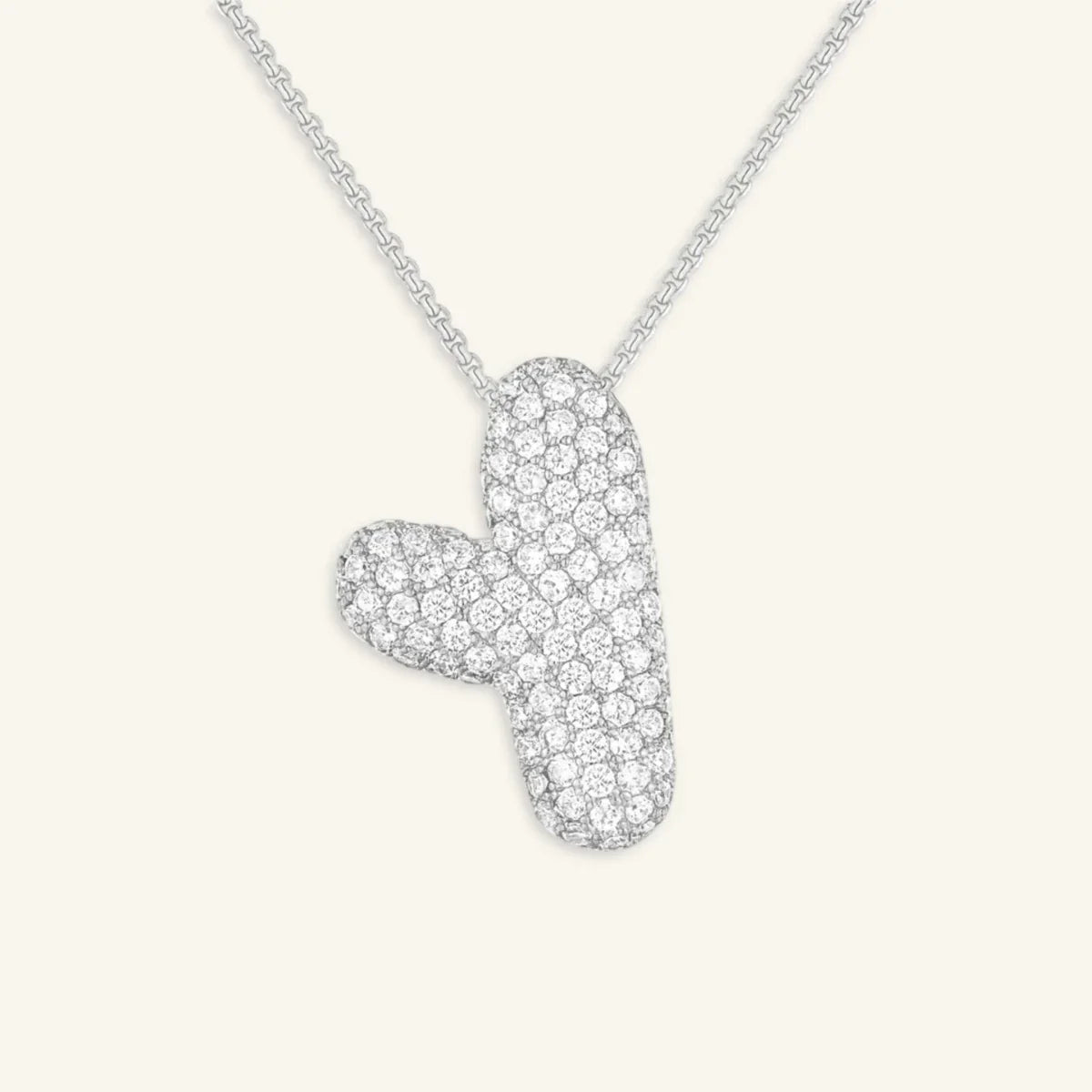 Bubble Letter Initial Necklace