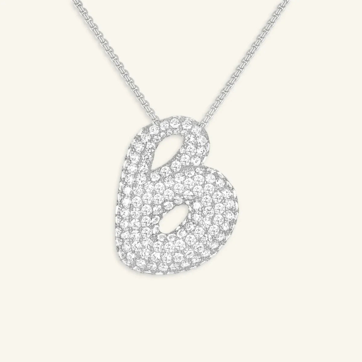 Bubble Letter Initial Necklace