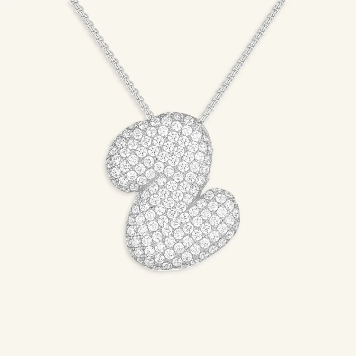Bubble Letter Initial Necklace